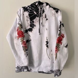 Civil Regime hoodie size medium tie-dye with embroidery flowers